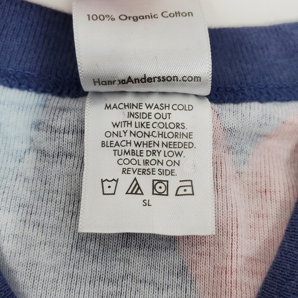 HANNA ANDERSSON TWO PIECE PAJAMA SET SLEEPWEAR BLUE HEARTS YOUTH CHILDREN US 4 - Picture 11 of 13